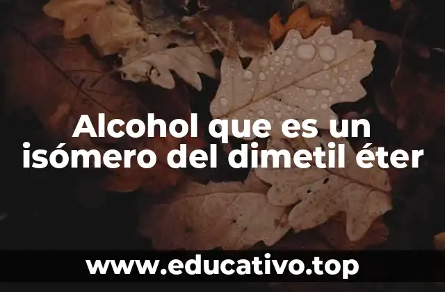 Alcohol que es un isómero del dimetil éter