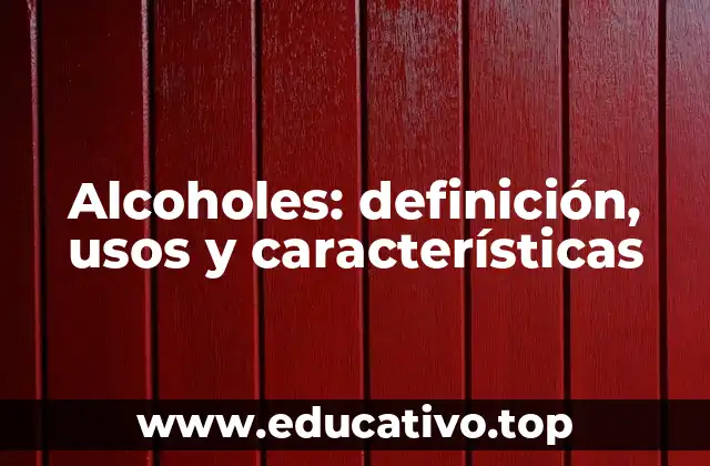 Alcoholes: definición, usos y características