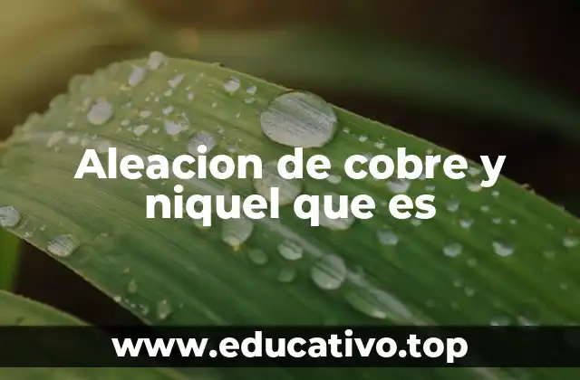 Características físicas y químicas de las aleaciones de cobre y níquel