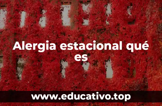 Alergia estacional qué es