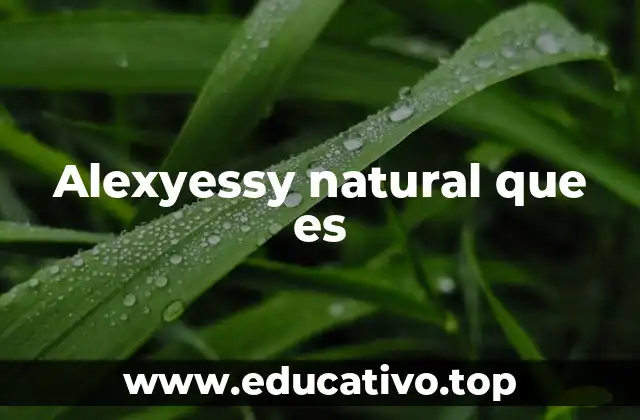 Alexyessy natural que es