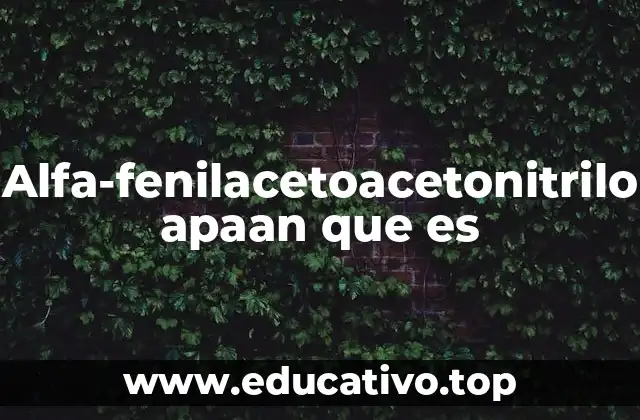Alfa-fenilacetoacetonitrilo apaan que es