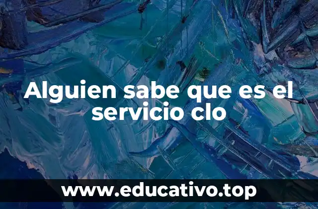 Alguien sabe que es el servicio clo