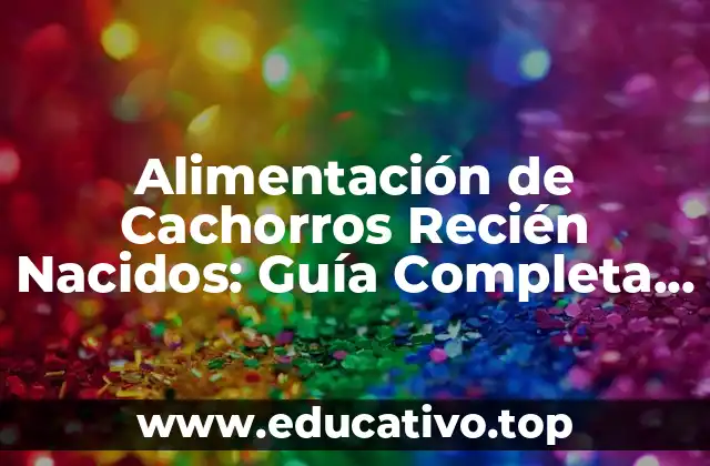 Alimentación de Cachorros Recién Nacidos: Guía Completa y Actualizada