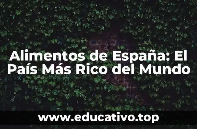 Alimentos de España: El País Más Rico del Mundo
