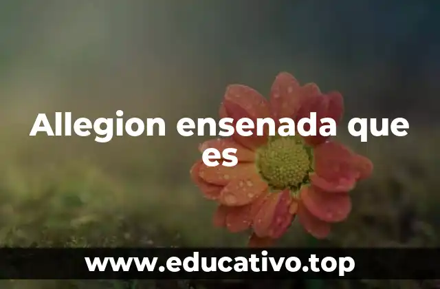 Allegion ensenada que es