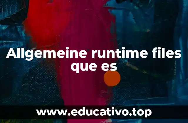 Allgemeine runtime files que es