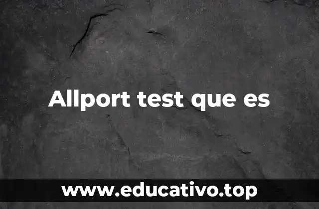 Allport test que es
