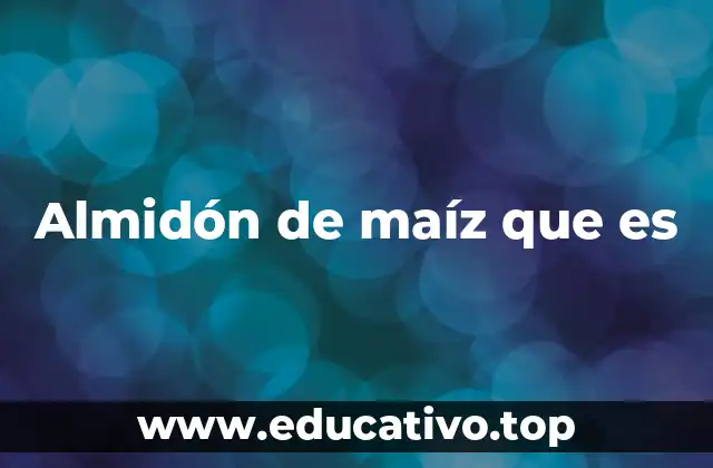 Almidón de maíz que es