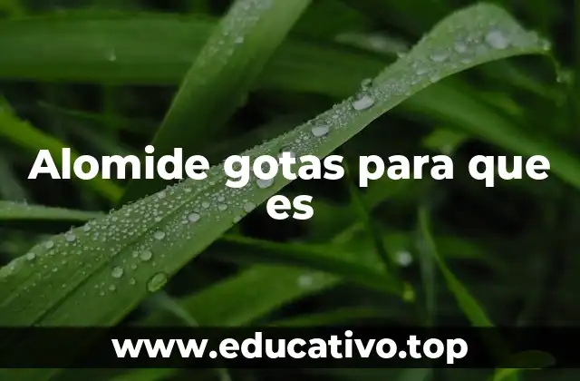 Alomide gotas para que es