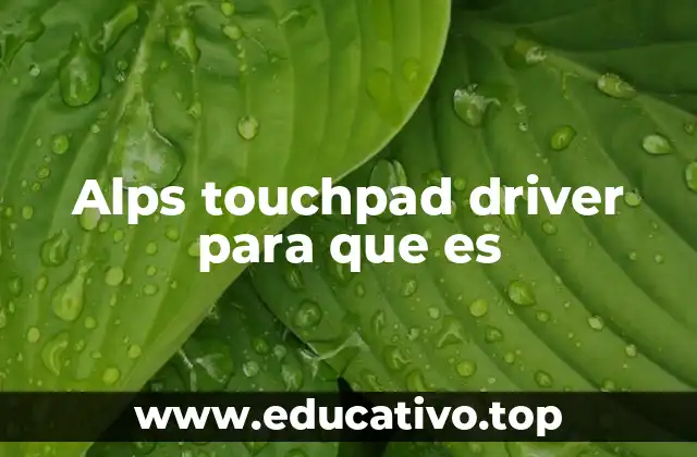 Alps touchpad driver para que es