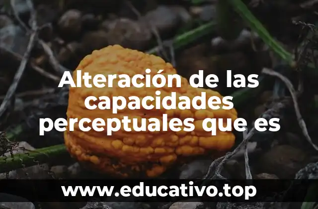 Alteración de las capacidades perceptuales que es