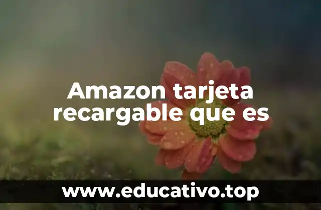 Amazon tarjeta recargable que es