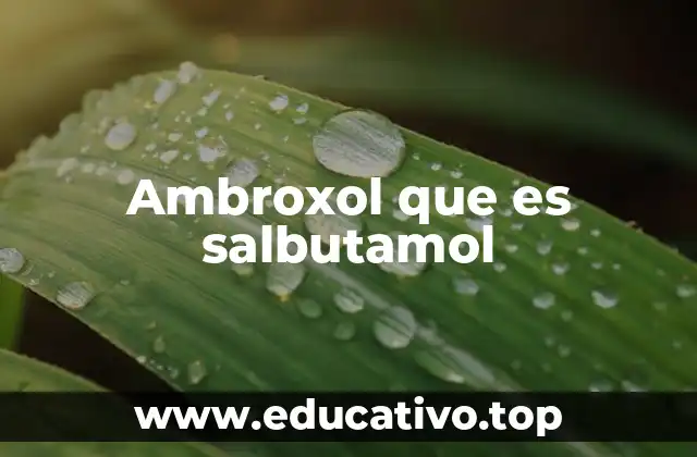 Ambroxol que es salbutamol