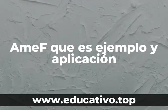 AmeF que es ejemplo y aplicación