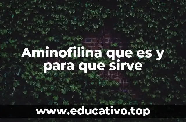 Aminofilina que es y para que sirve