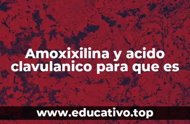 Amoxixilina y acido clavulanico para que es