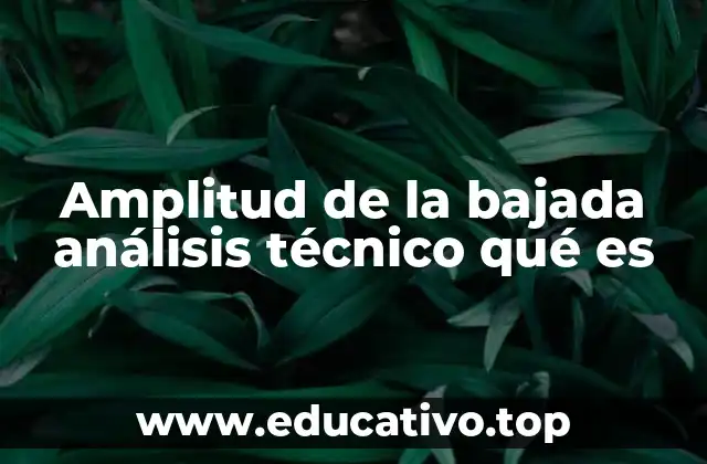 Amplitud de la bajada análisis técnico qué es