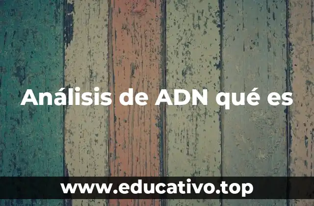 Análisis de ADN qué es