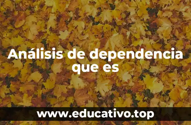 Análisis de dependencia que es