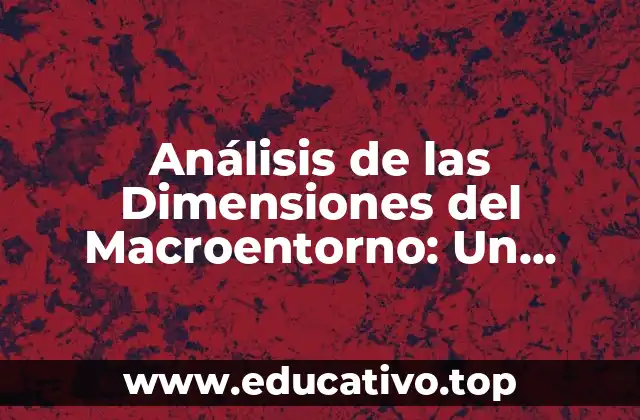 Análisis de las Dimensiones del Macroentorno: Un Enfoque Integral