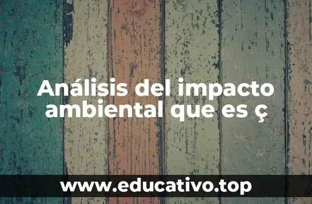 Análisis del impacto ambiental que es ç