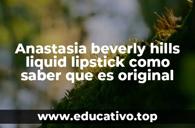 Anastasia beverly hills liquid lipstick como saber que es original