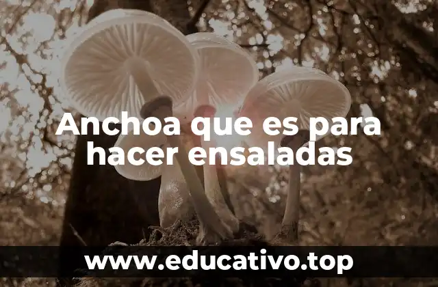 Anchoa que es para hacer ensaladas