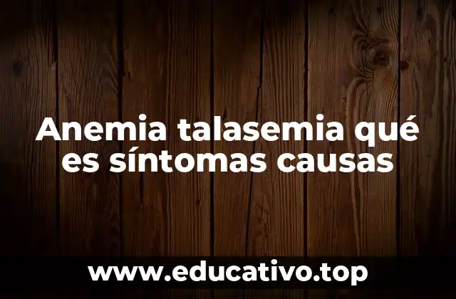 ¿Cómo afecta la talasemia al sistema sanguíneo?