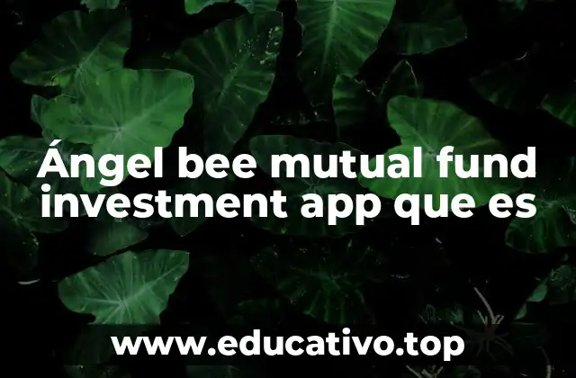 Ángel bee mutual fund investment app que es