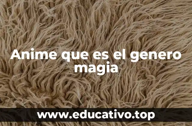 Anime que es el genero magia