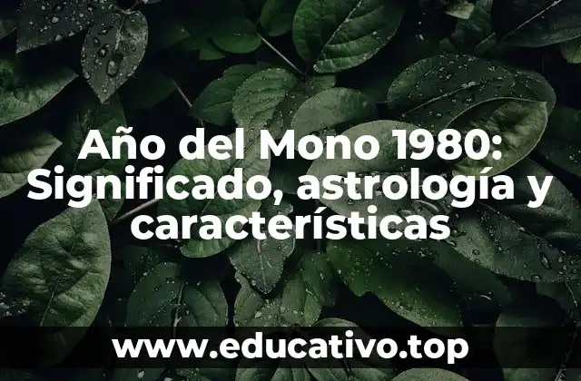Año del Mono 1980: Significado, astrología y características