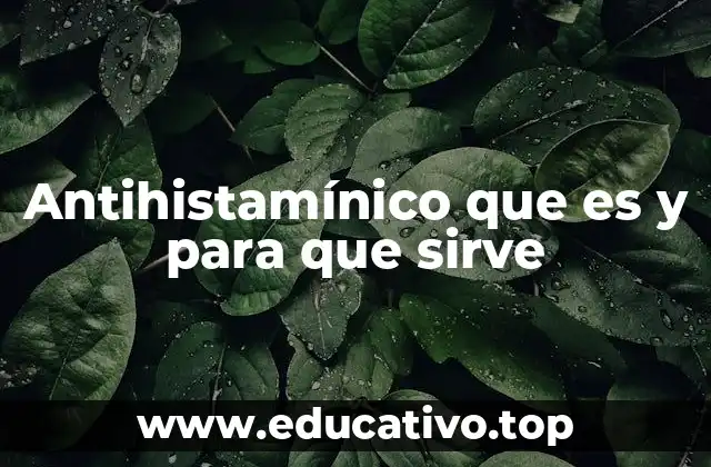 Antihistamínico que es y para que sirve
