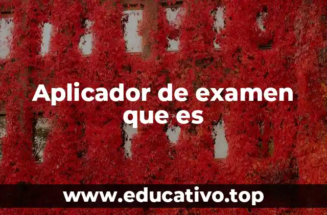 Aplicador de examen que es