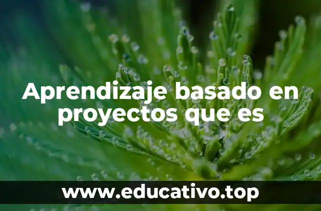 Aprendizaje basado en proyectos que es