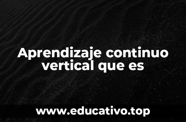Aprendizaje continuo vertical que es