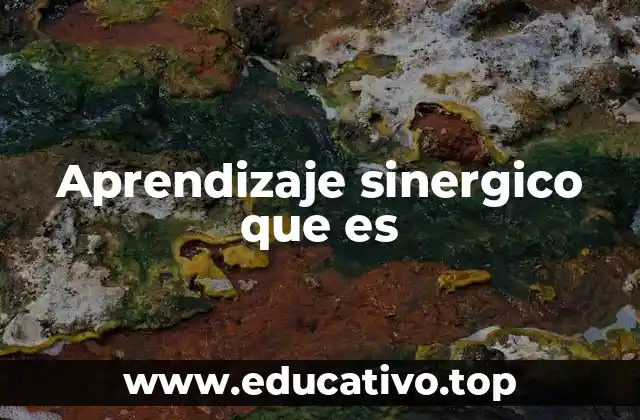 Aprendizaje sinergico que es