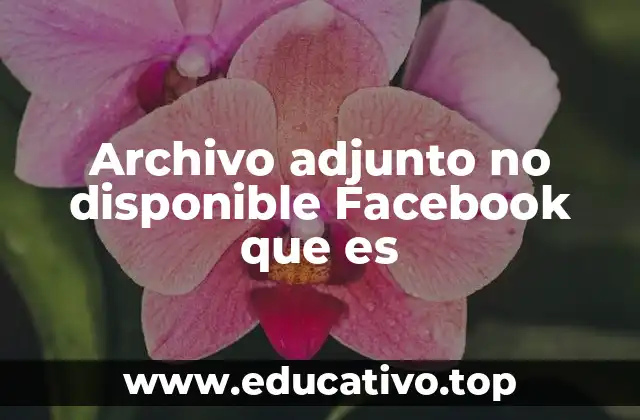 Archivo adjunto no disponible Facebook que es