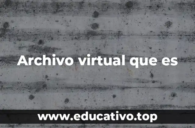 Archivo virtual que es