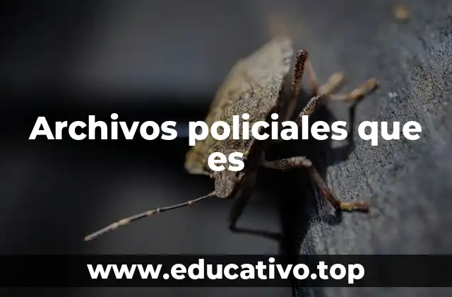 Archivos policiales que es