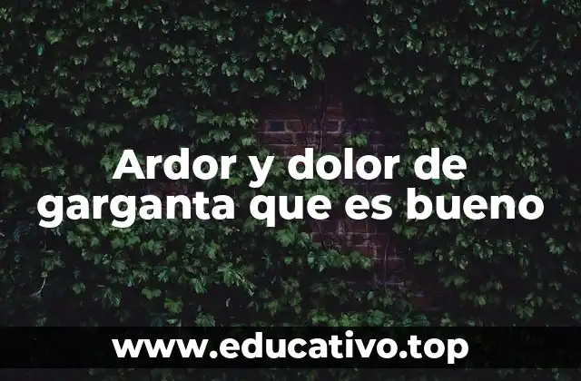 Ardor y dolor de garganta que es bueno