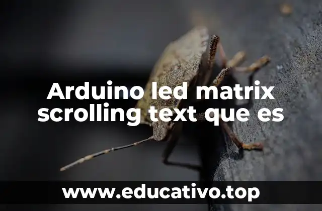 Cómo se forma el texto en una matriz LED
