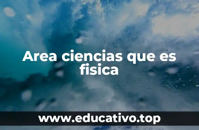 Area ciencias que es fisica
