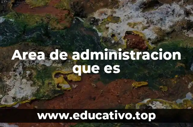 Area de administracion que es