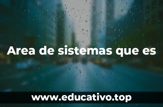 Area de sistemas que es
