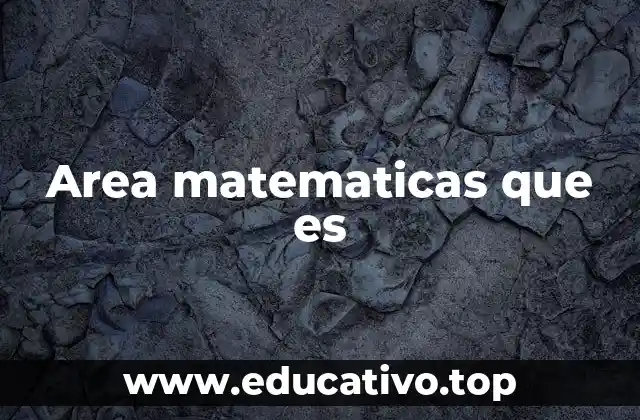Area matematicas que es