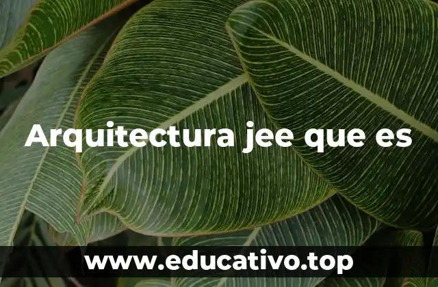 Arquitectura jee que es