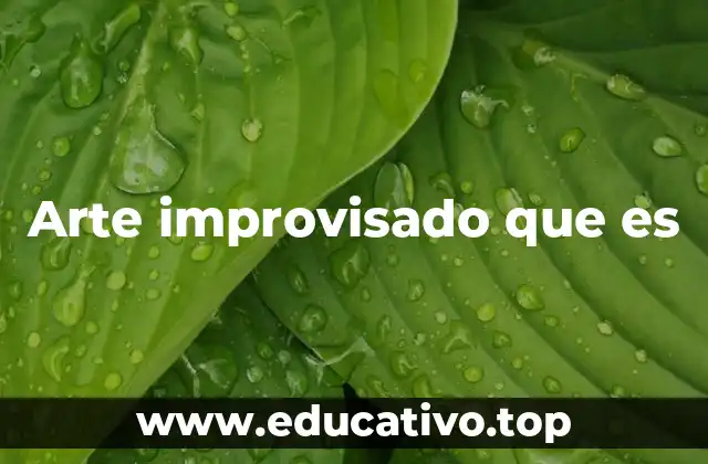 Arte improvisado que es