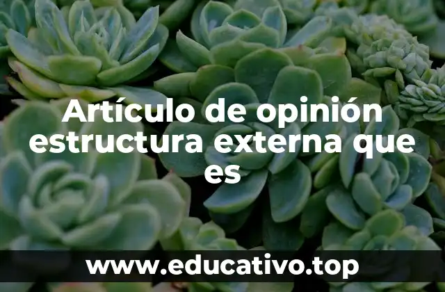 Artículo de opinión estructura externa que es