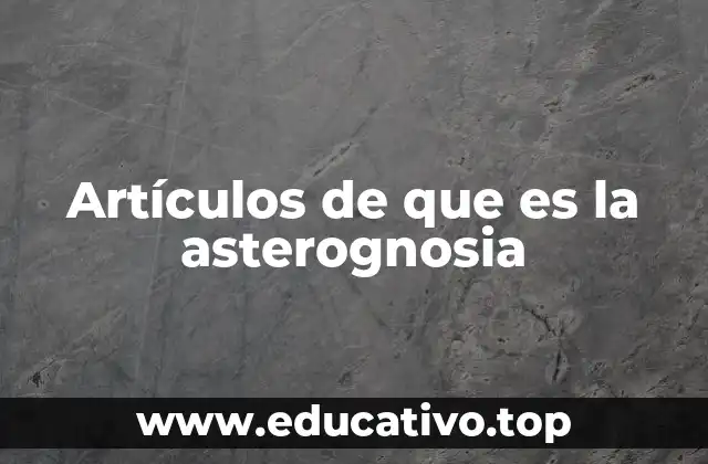 Artículos de que es la asterognosia